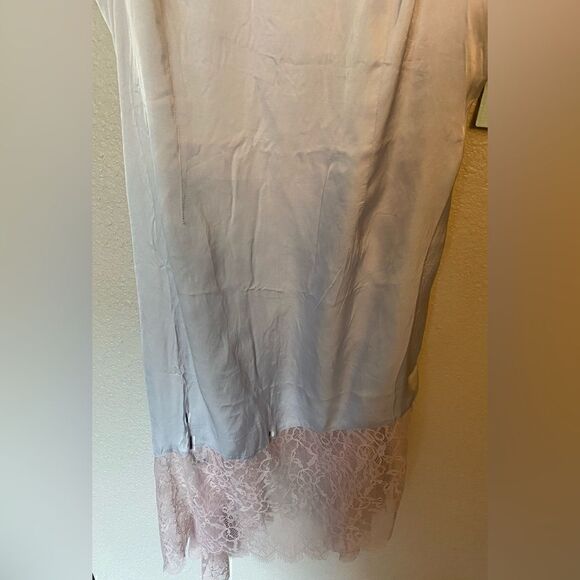 New! Anthropologie Lace-Trimmed Asymmetrical Midi Slip Dress 16 - Picture 8 of 13